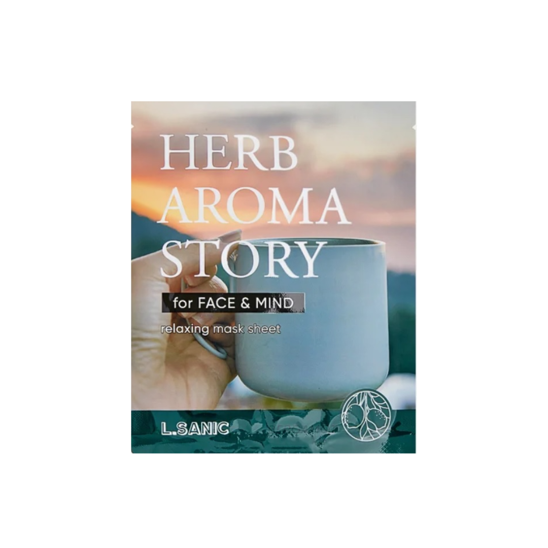 Тканевая маска для лица с эффектом ароматерапии L.Sanic Herb Aroma Story Relaxing Mask Sheet