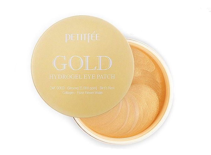 Гидрогелевые патчи +5 золотой комплекс Petitfee Gold hydrogel eye patch +5 golden complex