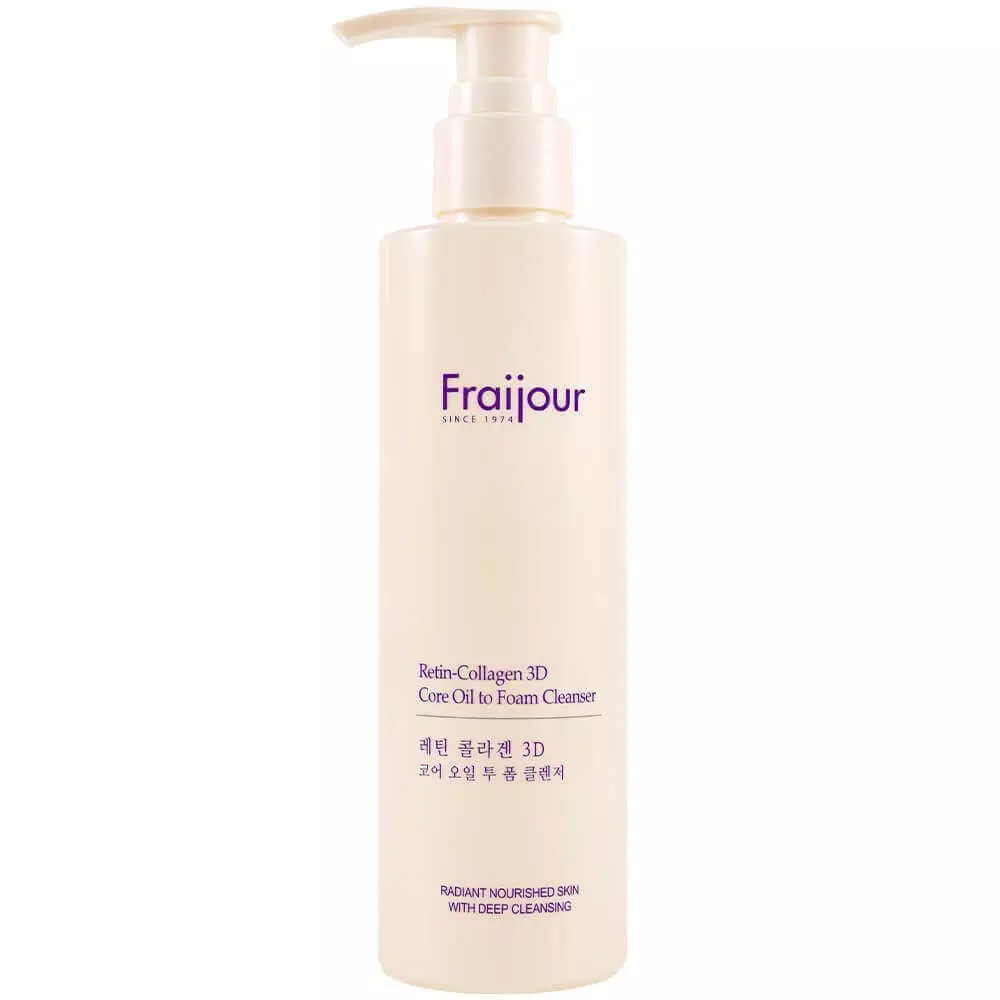 Гидрофильное очищающее масло-пенка с коллагеном Fraijour Retin-Collagen 3D Core Oil to Foam Cleanser